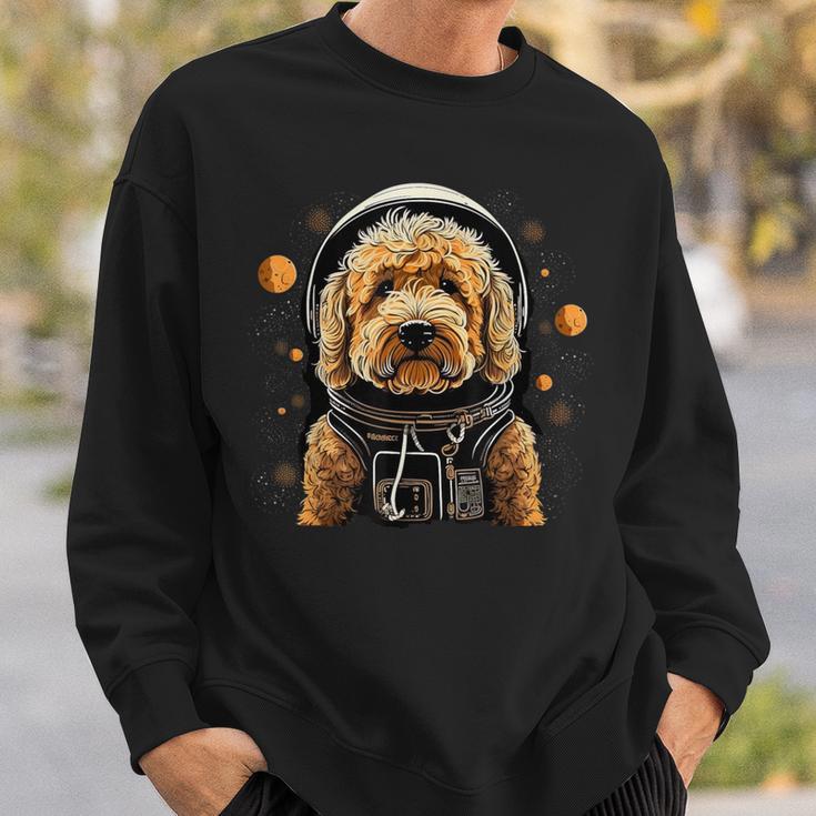 Outer Space Golden Doodle On Galaxy Astronaut Goldendoodle Sweatshirt Gifts for Him