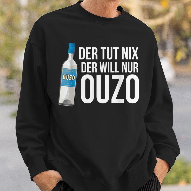 Ouzo Griechenland Geschenk In Griechisch Saufen Crete Sweatshirt Geschenke für Ihn