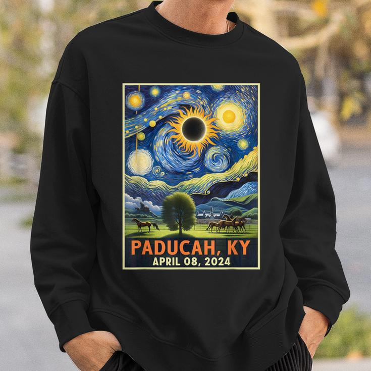 Paducah Kentucky Total Solar Eclipse 2024 Starry Night Sweatshirt Gifts for Him