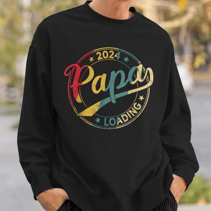 Papa 2024 Laden Papa Werden 2024 Retro Papa Est 2024 Sweatshirt Geschenke für Ihn