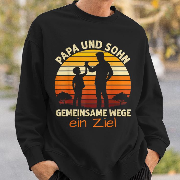 Papa & Sohn Gemeinsame Wege Ein Ziel Papaatertag Geschenke Sweatshirt Geschenke für Ihn