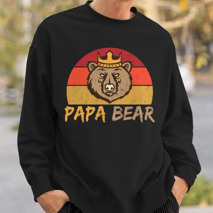 Papa Bär Papa Wildingatertagintage Sweatshirt Geschenke für Ihn