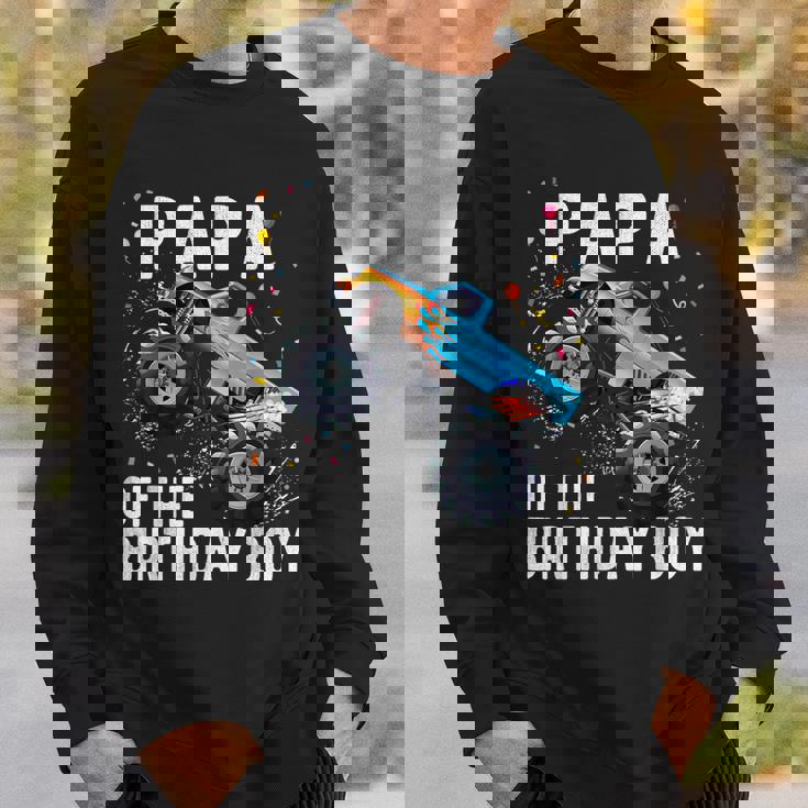 Papa Of The Birthday Boy Monster Truck Family Matching Sweatshirt Gifts for Him