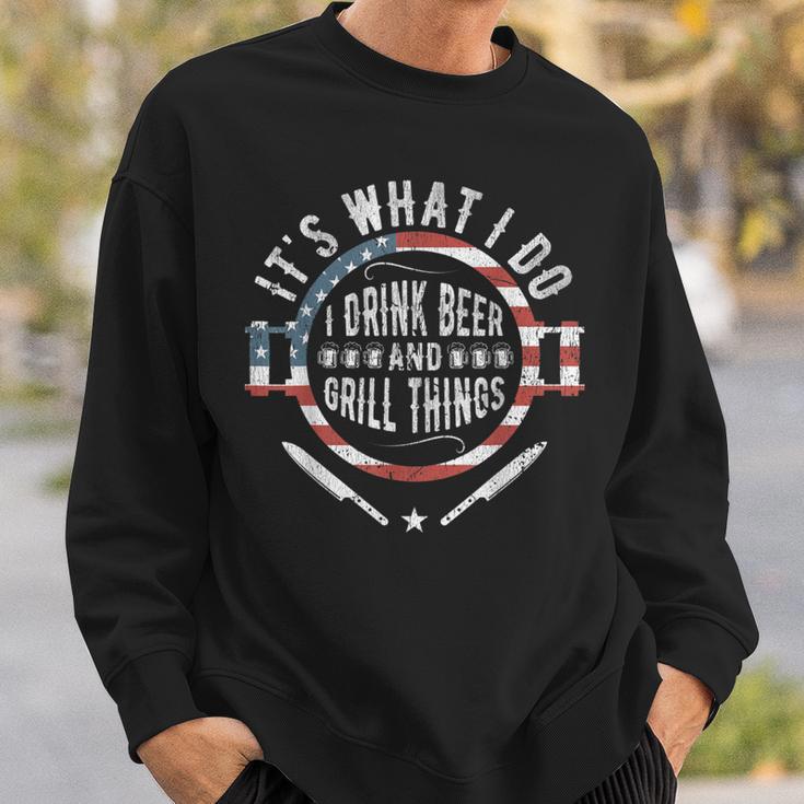 Papa Grillen Es Ist Was Ich Trinke Grill Dinge Lustig Bbq Usa Sweatshirt Geschenke für Ihn