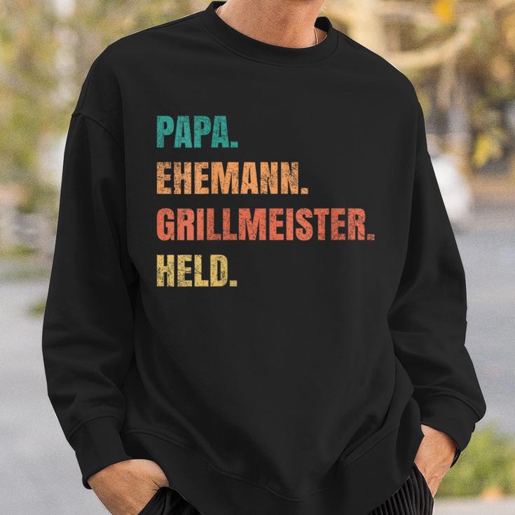 Papa Grillmeister Ehemann Held Sweatshirt Geschenke für Ihn