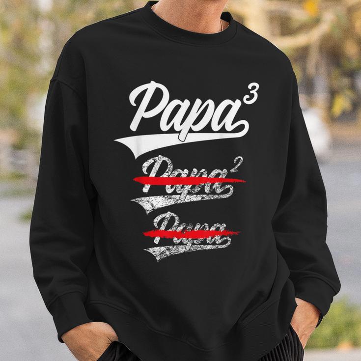 Papa Hoch 3 Kinderder Wernder Papa German L Sweatshirt Geschenke für Ihn