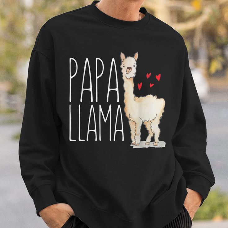 Papa Lama Lustig Passende Familie Stamm Papa Opa Sweatshirt Geschenke für Ihn