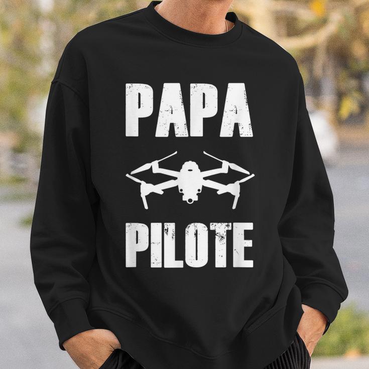 Papa Pilot Drohne Geschenk Drohnen Humor Fliegenatertag Sweatshirt Geschenke für Ihn