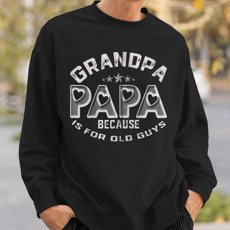 Papa Weil Opa Für Alte Männer Ist Lustigeratertag Für Herren Kapuzenjacke Sweatshirt Geschenke für Ihn