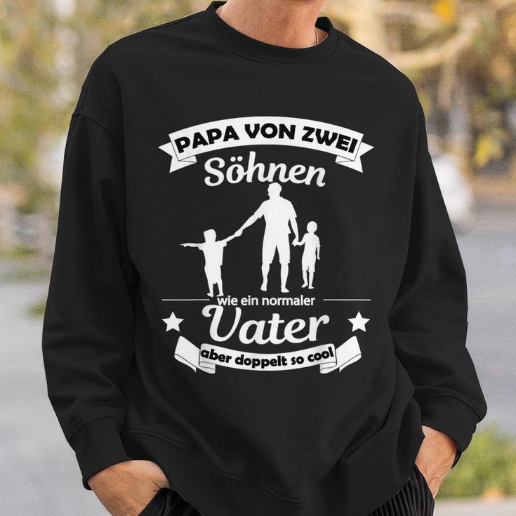 Papaon Zwei Söhn Double Cool Fatheron 2 Söhne Sweatshirt Geschenke für Ihn