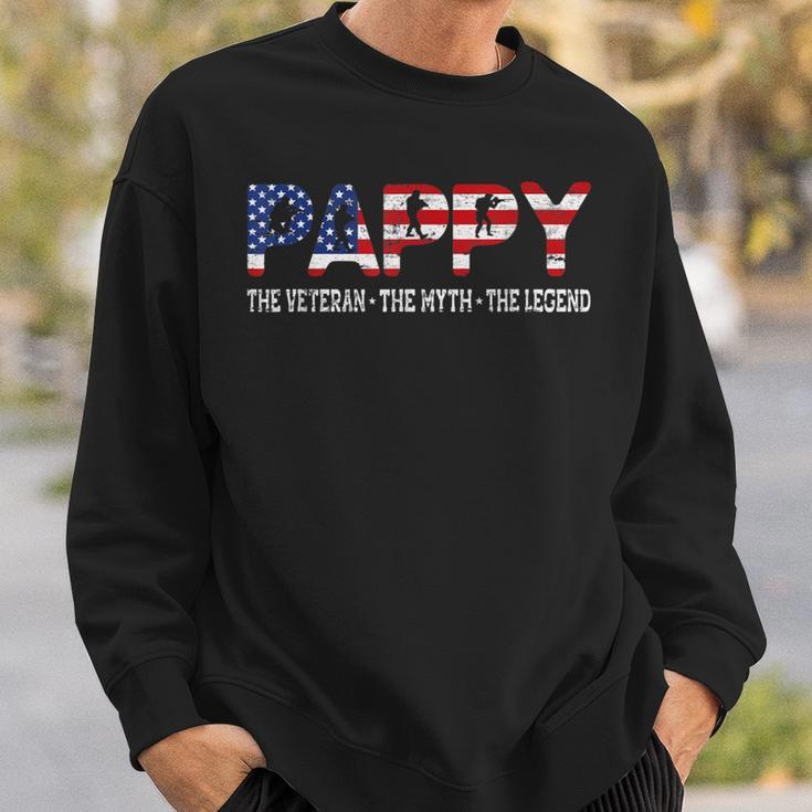 Pappy Veteran Myth Legend Outfit Cool Father's Day Sweatshirt Gifts for Him