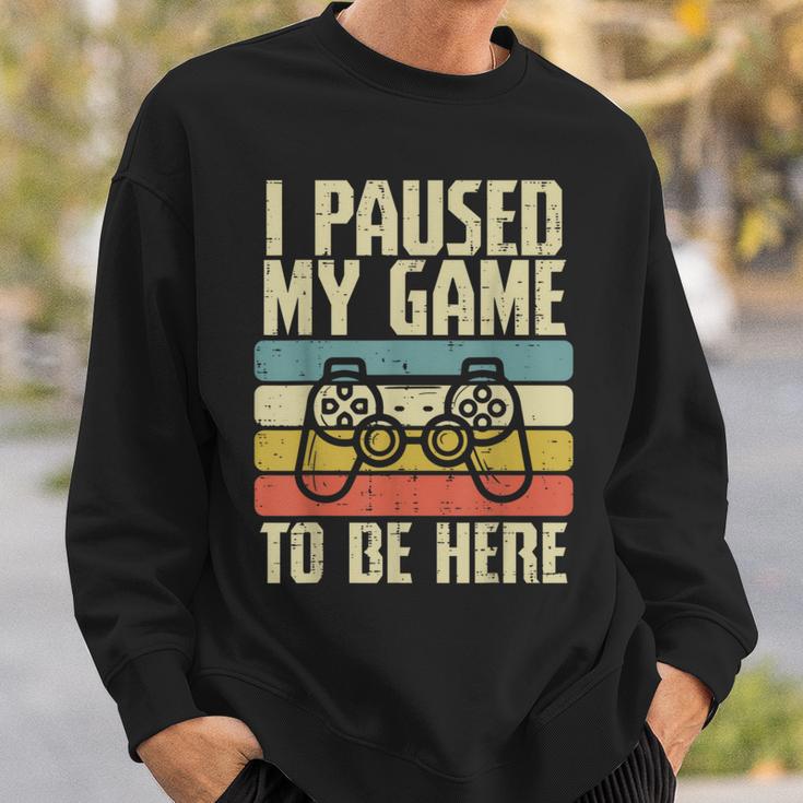 Paused My Game To Be Here Video Game Controller Boys Kid Sweatshirt Gifts for Him