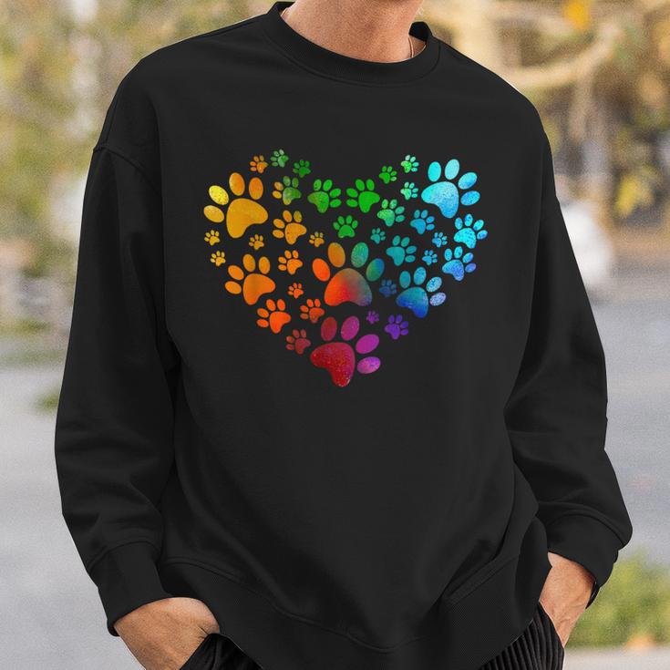 Paw Heart Paw Print Dog Heart Dog Accessory Sweatshirt Gifts for Him