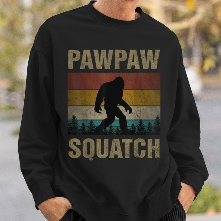 Pawpaw Squatch Bigfoot Pawpaw Sasquatch Yeti Family Sweatshirt Gifts for Him