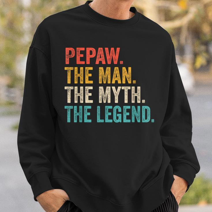 Pepaw Der Mann Der Mythos Die Legende Grandpaintage Sweatshirt Geschenke für Ihn