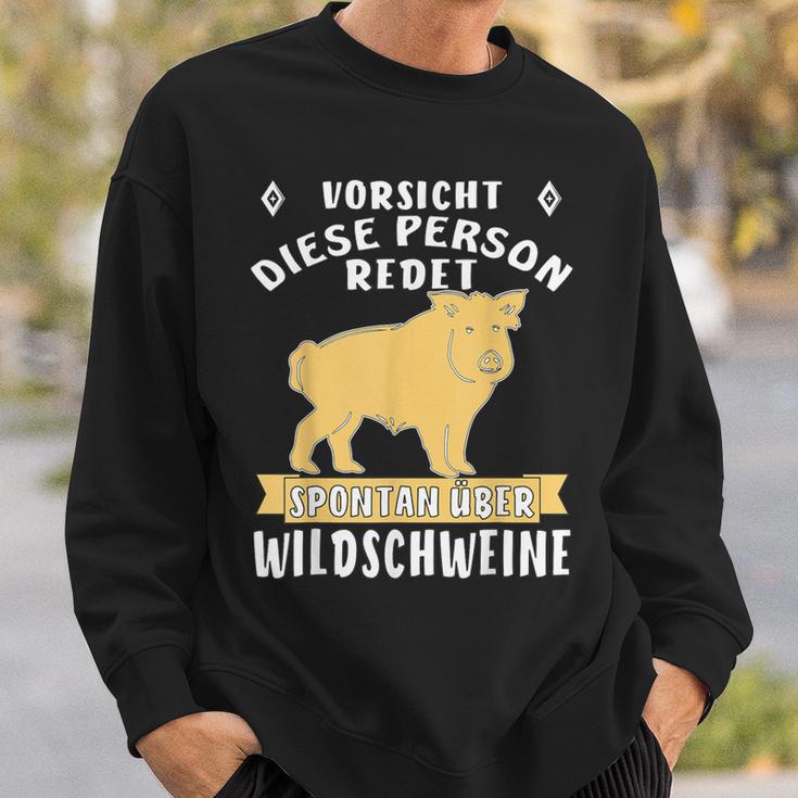 Person Redet Über Wildschweine Sau Jagen Wildsau Hunter Person R S Sweatshirt Geschenke für Ihn