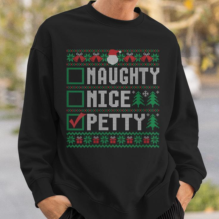 Petty Family Name Xmas Naughty Nice Petty Christmas List Sweatshirt Gifts for Him