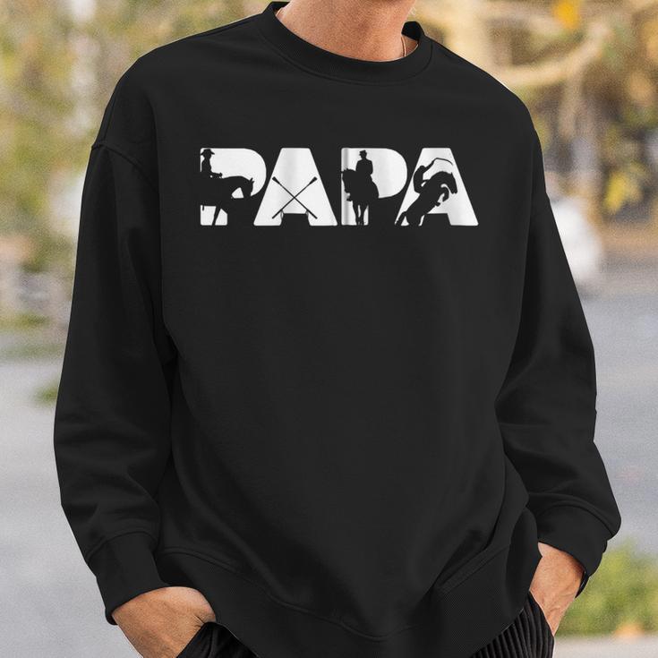 Pferd Reiter Papa Retrointage Lustig Papa Pferd Reiter Kapuzenjacke Sweatshirt Geschenke für Ihn