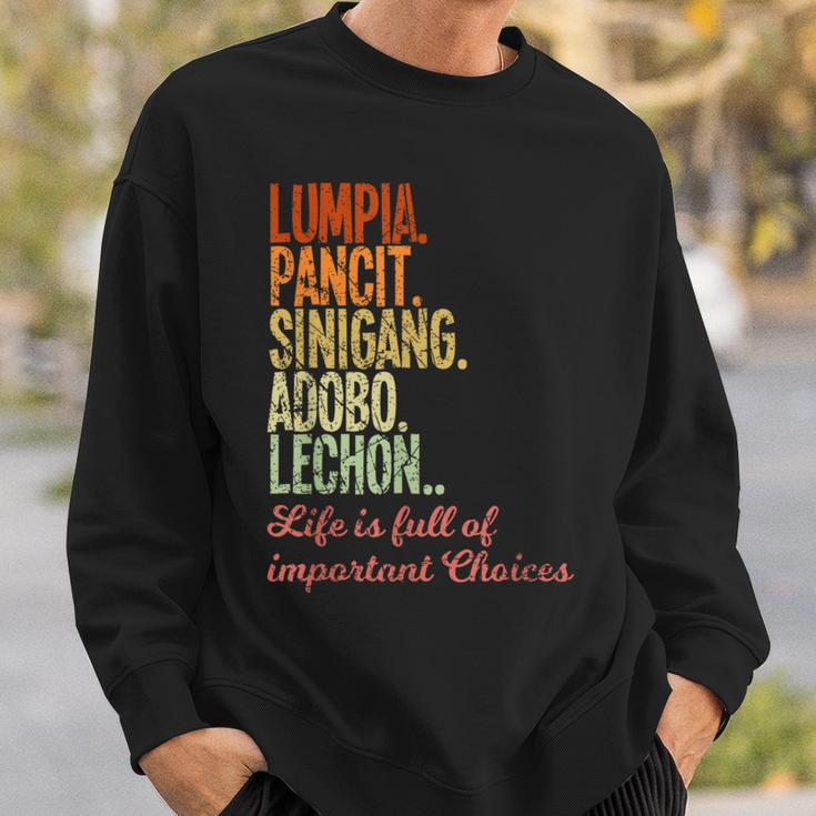Philippines Filipino Lumpia Pancit Sinigang Adobo Lechon Sweatshirt Gifts for Him