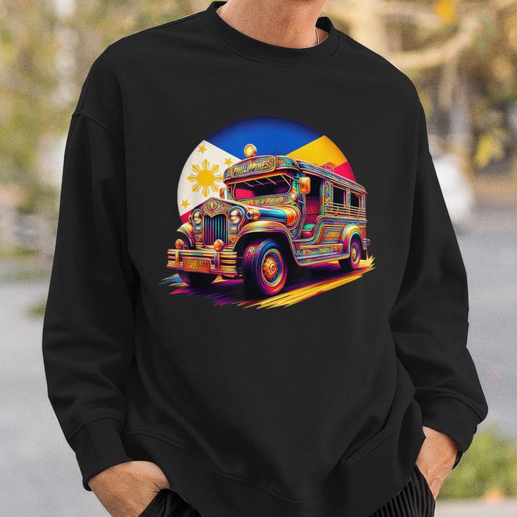 Philippines Flag Proud Filipino Souvenir Philippines Jeepney Sweatshirt Gifts for Him