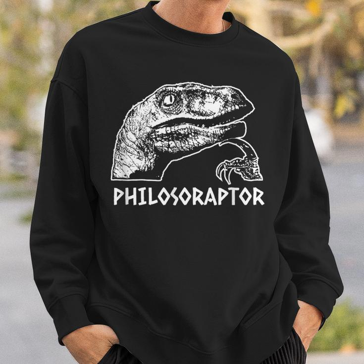 Philosoraptor Meme Philosophy Dinosaur Sweatshirt Geschenke für Ihn