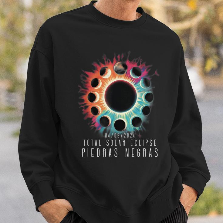 Piedras Negras Eclipse Tie Dye Vintage Inspired 2024 Sweatshirt Gifts for Him