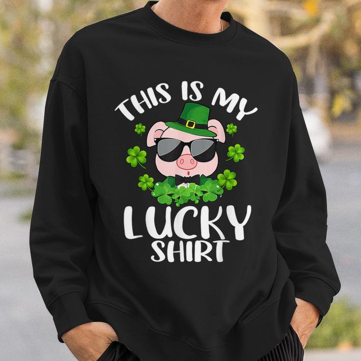 Pig Leprechaun Hat St Patrick's Day This Is My Lucky Sweatshirt Gifts for Him