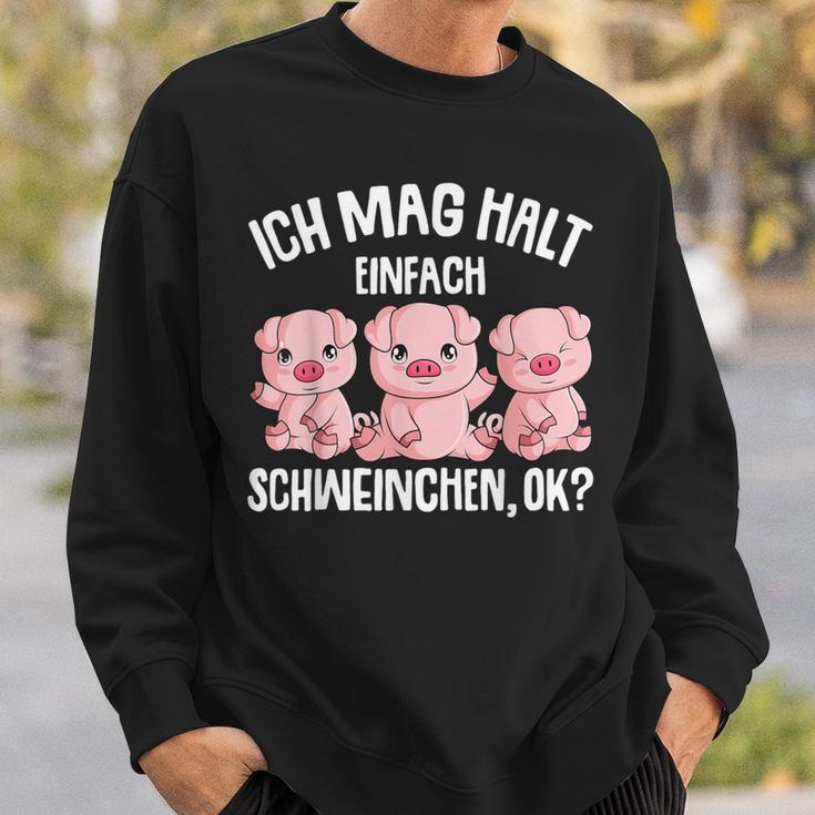 Pigs Ich Mag Halt Schweinchen Sweatshirt Geschenke für Ihn