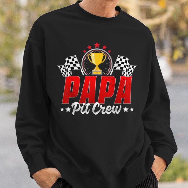 Pit Crew Papa Father Racing Car Family Birthday Party Men Sweatshirt Gifts for Him