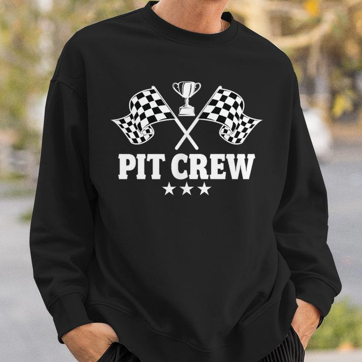 Pit Crew Race Car Family Birthday Party Racing Women Sweatshirt Gifts for Him