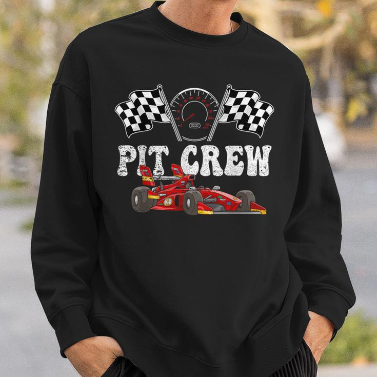 Pit Crew Race Car Hosting Parties Racing Family Themed Sweatshirt Gifts for Him