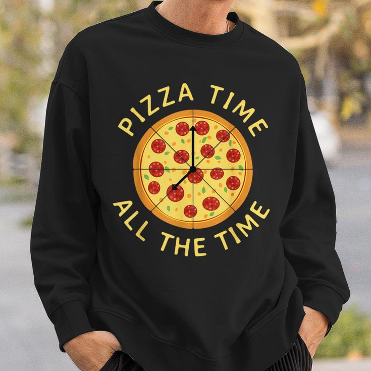 Pizza Time All The Time Pizza Lover Pizzeria Foodie Sweatshirt Geschenke für Ihn