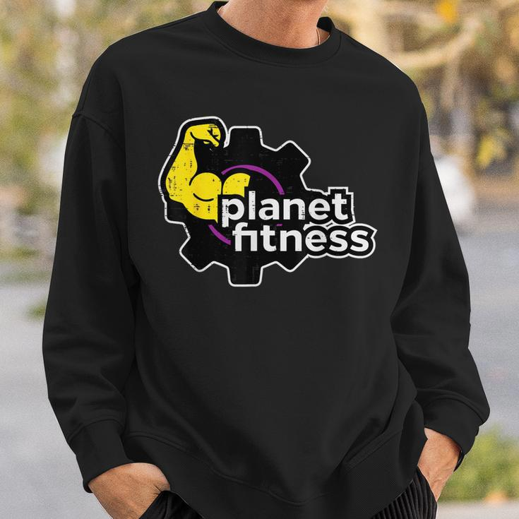 Planet Gym Fitness Bicep Workout Exercise Training Women Sweatshirt Gifts for Him