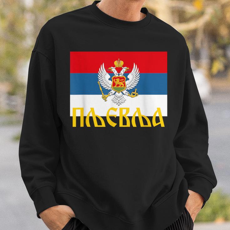 Pljevlja Srpska Crna Gora Njegos Petrovic Trobojka Cg Sweatshirt Geschenke für Ihn