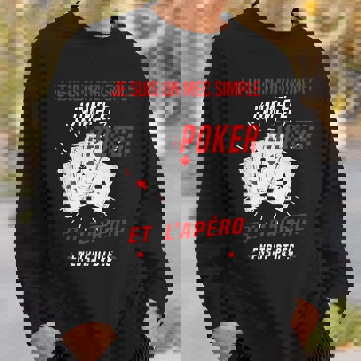 Poker Cadeau Humour Joueur De Cartes Sweater e Cadeaux pour lui