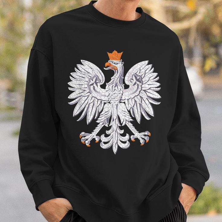 Poland Eagle Polish Symbol Sign Vintage Retro Sweatshirt Geschenke für Ihn