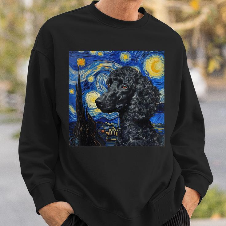Poodle Dog Van Gogh Style Starry Night Sweatshirt Gifts for Him