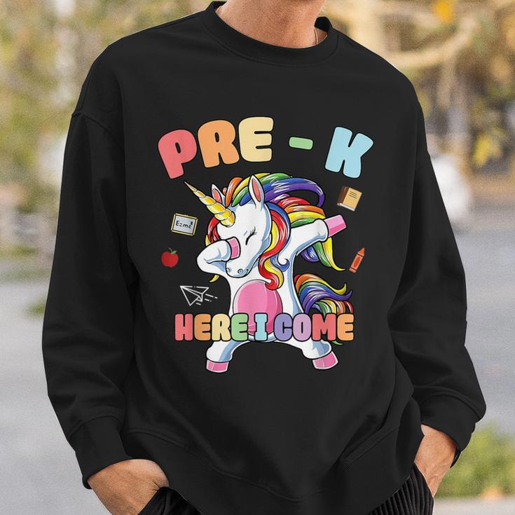 Pre-K Here I Come Dabbing Unicorn Back To School Sweatshirt Gifts for Him