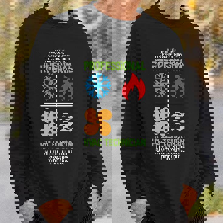 Professional Hvac Technician Hvac Heating Cooling Sweatshirt Gifts for Him