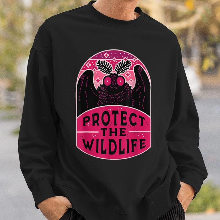 Protect The Wildlife Mothman Vintage Cryptid Sweatshirt Gifts for Him