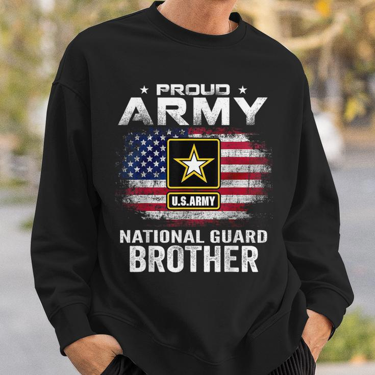 Proud Army National Guard Brother With American Flag Sweatshirt Gifts for Him