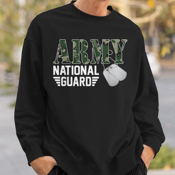 Proud Army National Guard Military Family Veteran Army Sweatshirt Gifts for Him
