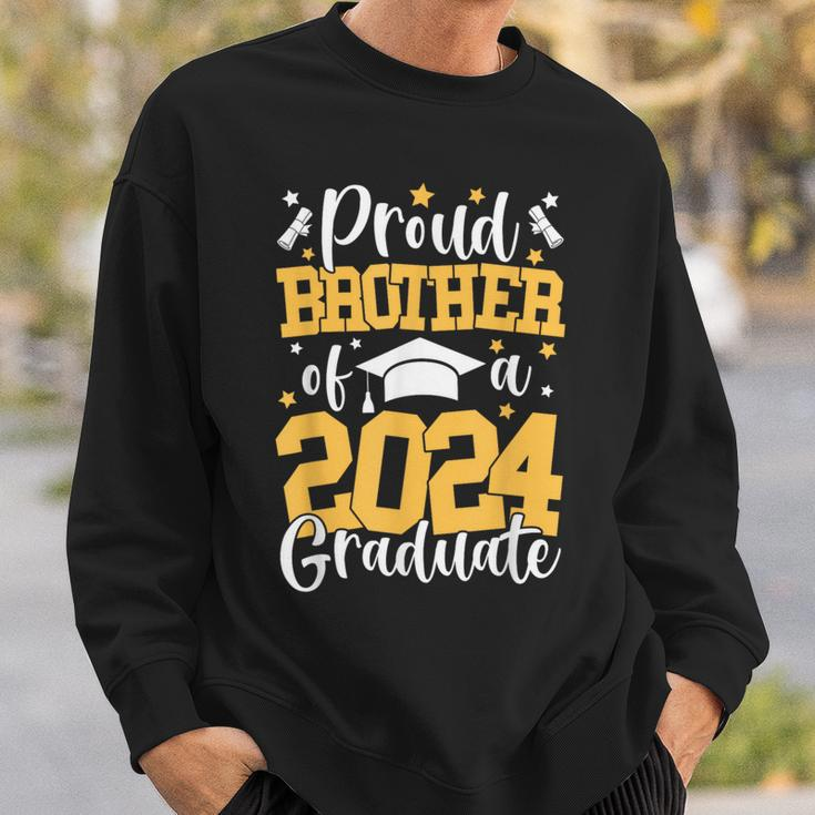 Proud Brother Of A Class Of 2024 Graduate Matching Family Sweatshirt Gifts for Him
