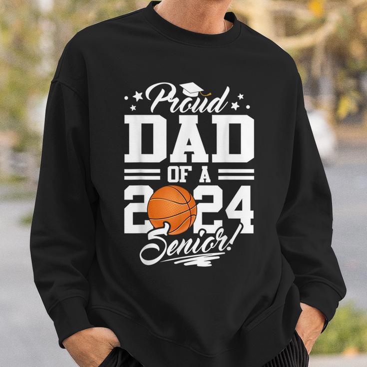 Proud Dad Of A 2024 Senior Basketball Graduation Sweatshirt Gifts for Him