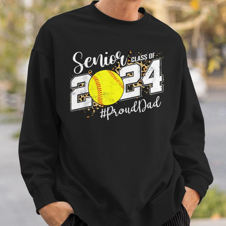 Proud Dad Of A 2024 Senior Graduate Class 2024 Softball Sweatshirt Gifts for Him