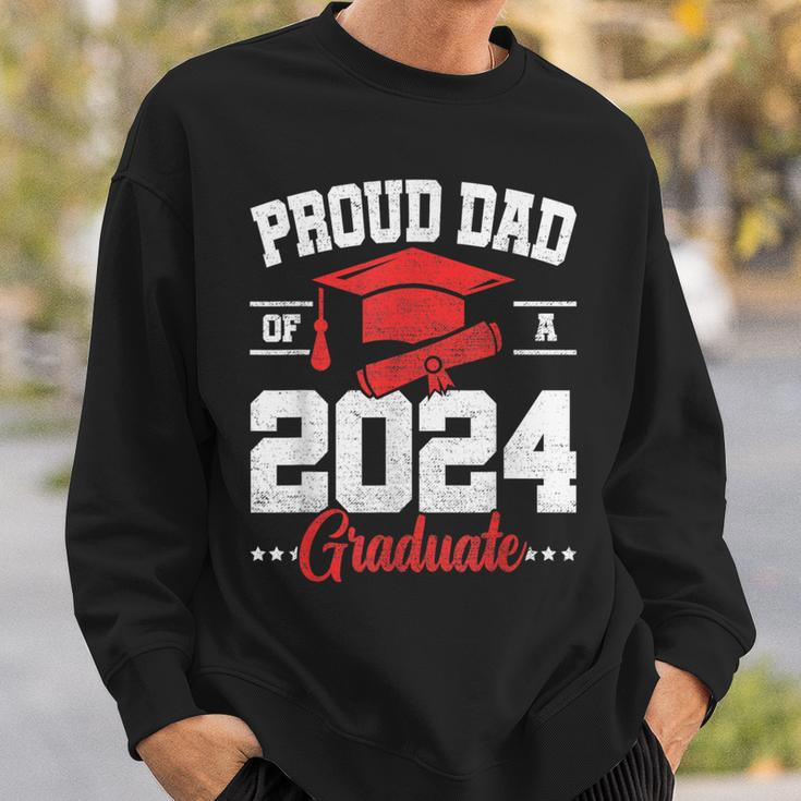 Proud Dad Of A Class Of 2024 Graduate Senior Graduation Sweatshirt Gifts for Him