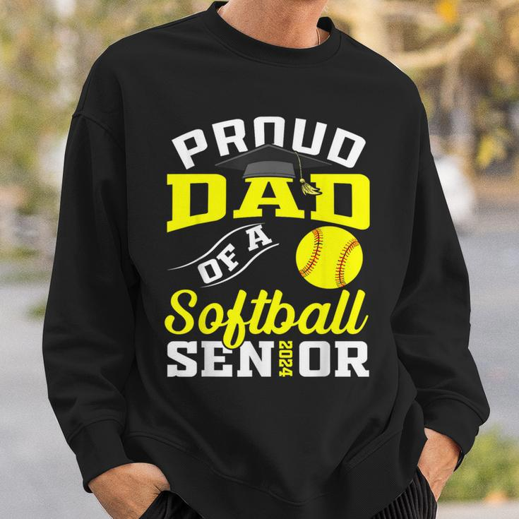 Proud Dad Of A Softball Senior 2024 Dad Graduation Sweatshirt Gifts for Him