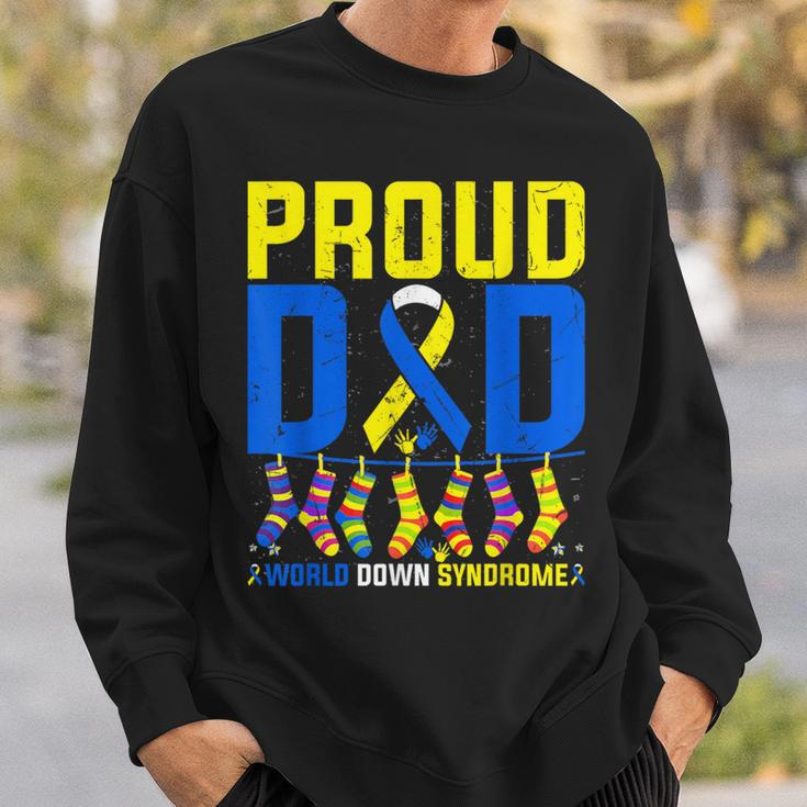 Proud Father World Down Syndrome Dad 2024 Sweatshirt Gifts for Him