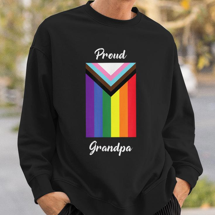 Proud Grandpa Gay Pride Progress Lgbtq Lgbt Trans Queer Sweatshirt Gifts for Him