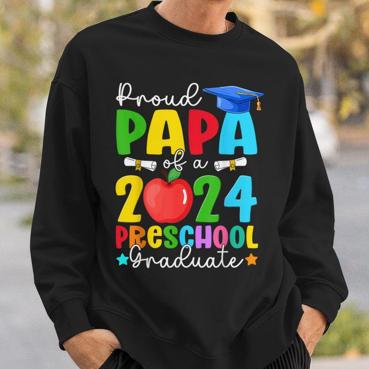 Proud Papa Of A 2024 Preschool Graduate Family Graduation Sweatshirt Gifts for Him
